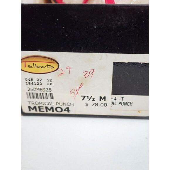 Talbot's Tropical Punch Pink Strappy Heels Size 7.5 NWB - Picture 8 of 9